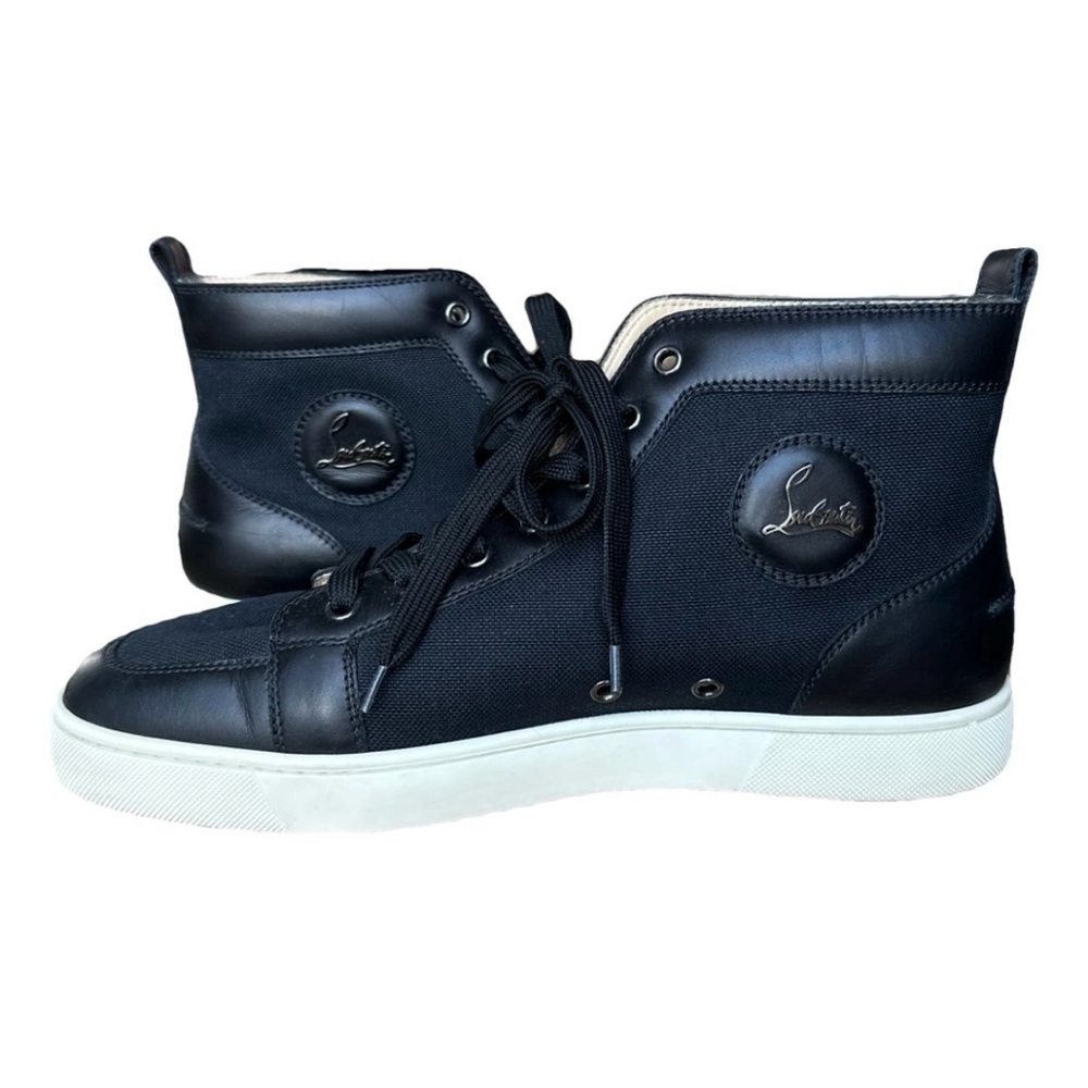 Men’s Christian Louboutin Black High-Top Sneakers